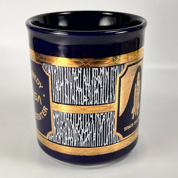 Culver Kennedy Space Center Ceramic Coffee Cup Mug Blue Gold NASA Space Shuttle - Picture 6 of 14